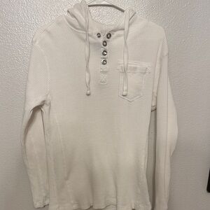 Kenneth Cole White Hooded Sweatshirt
